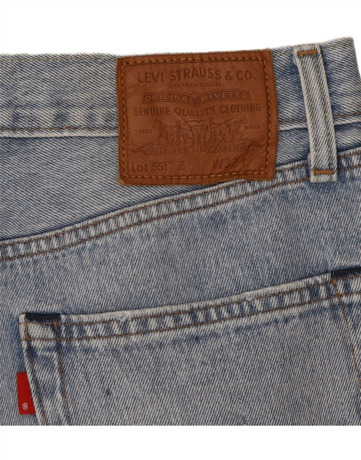 LEVI'S Masculino 551 Straight Jeans W32 L27 Azul Algodão