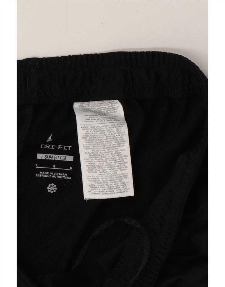 Calça Nike Masculina Dri Fit Slim Treino Grande Preto Colorblock Poliéster