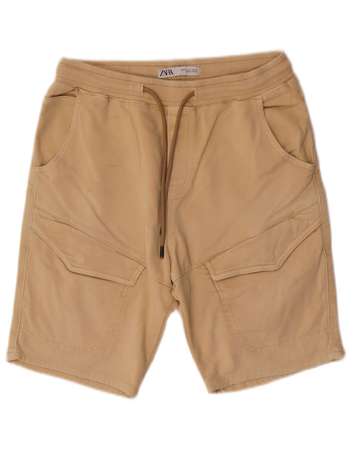 Zara Mens Cargo Shorts Médio W31 Bege