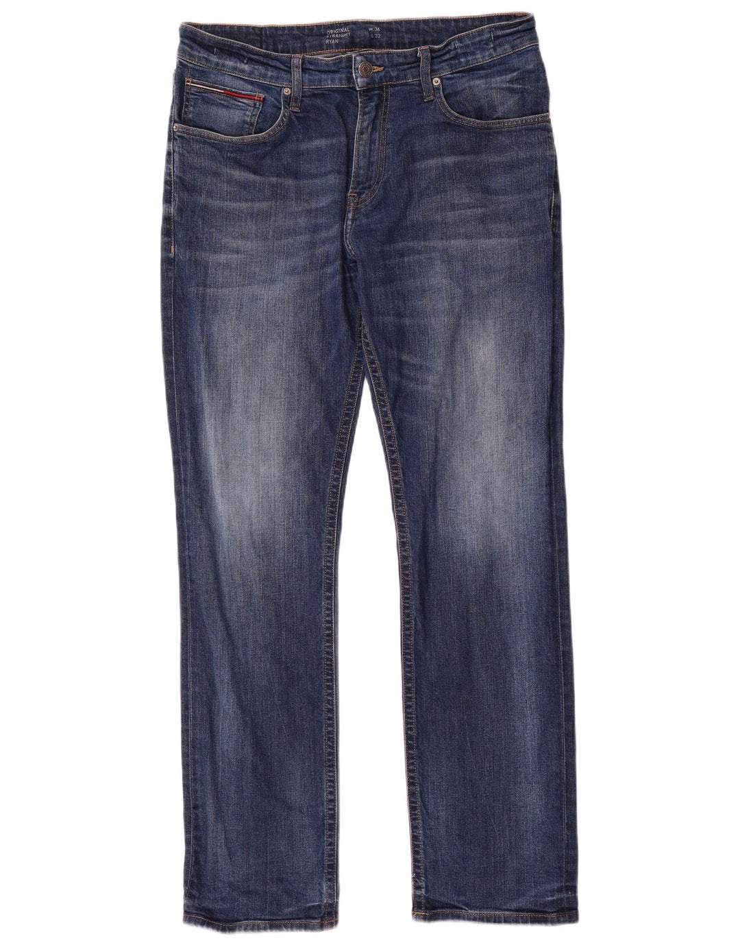 Tommy Hilfiger Masculino Ryan Straight Jeans W36 L32 Azul