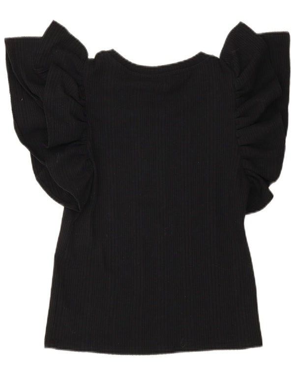Blusa cropped feminina Zara UK 10 pequena preta