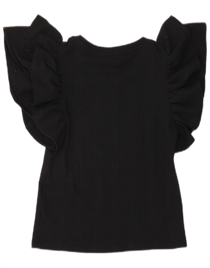 Blusa cropped feminina Zara UK 10 pequena preta