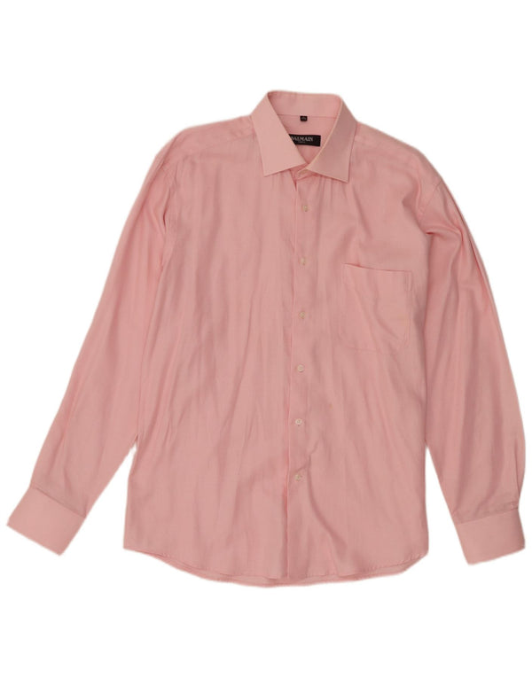 Camisa masculina Balmain tamanho 41/42 grande algodão rosa