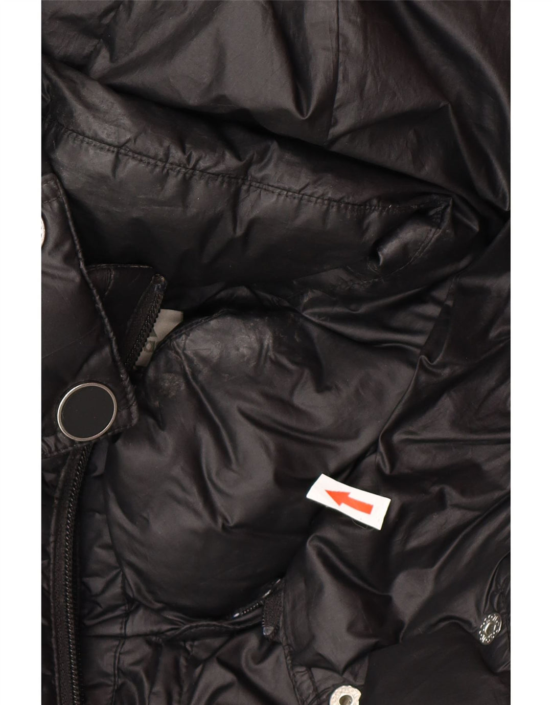 Jaqueta acolchoada com capuz grande Adidas feminina UK 18 XL preto poliéster