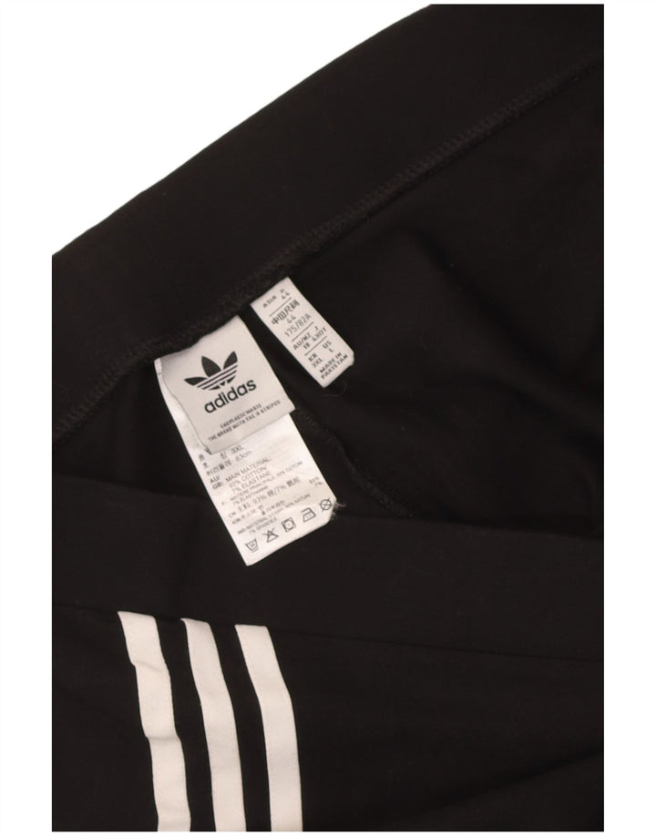 Adidas Womens Leggings UK 14 Large Black Cotton