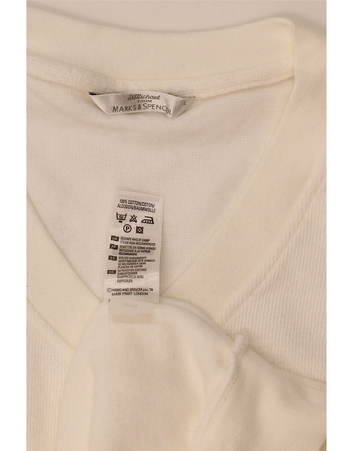 Regata masculina Marks & Spencer com colete grande de algodão branco