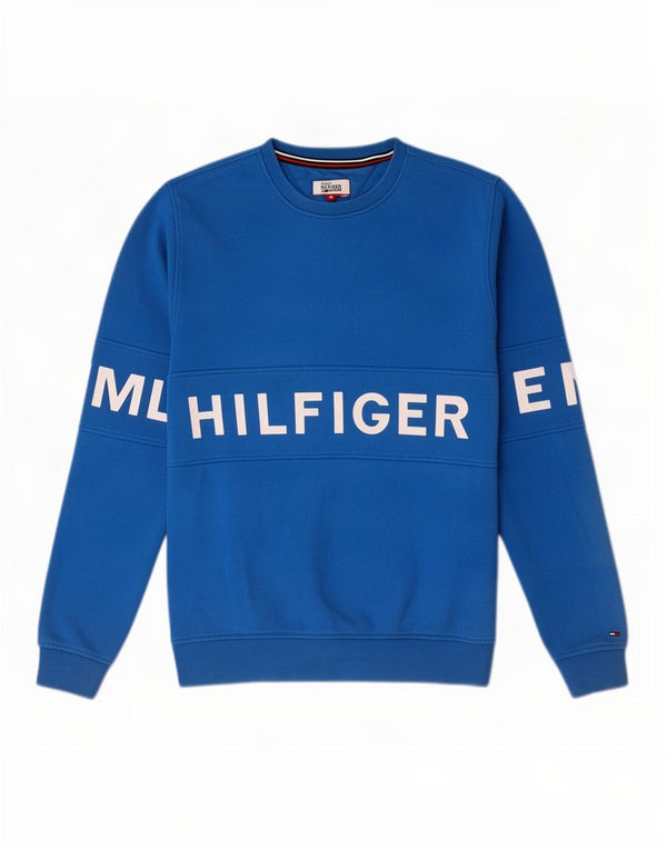 Tommy Hilfiger Mens Graphic Sweatshirt Jumper Medium Blue Cotton