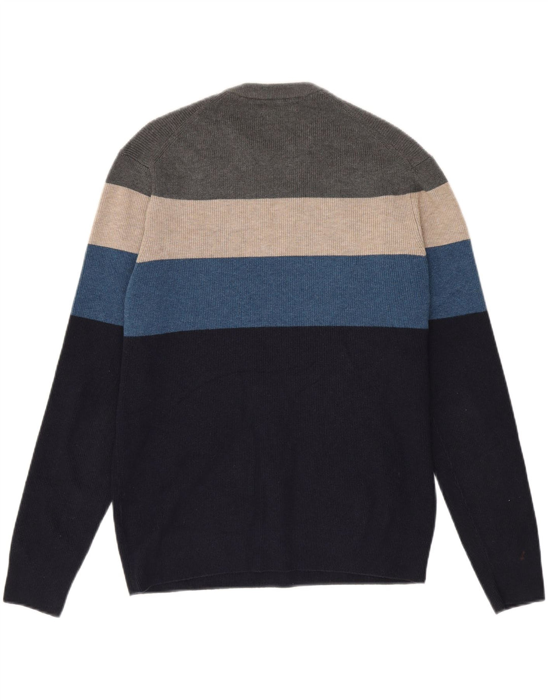 Suéter masculino Marks & Spencer com gola redonda, grande listrado multicolorido