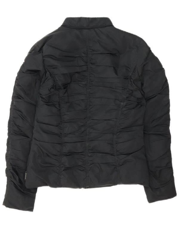 Jaqueta acolchoada feminina Moncler tamanho 2 poliéster preto médio