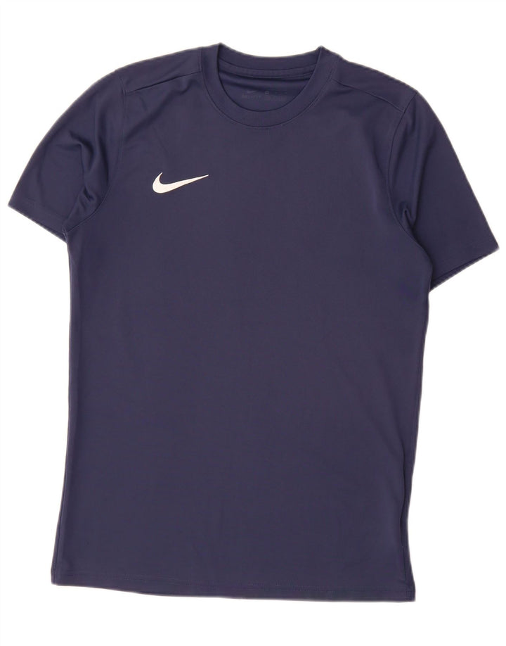 Camiseta Nike Masculina Dri Fit Top Médio Azul Marinho Poliéster