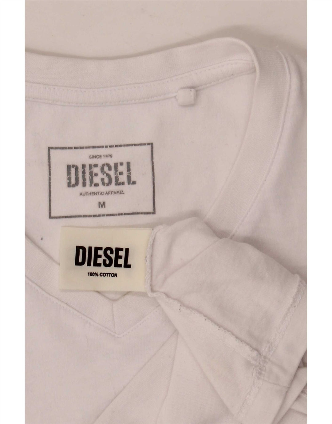 Camiseta masculina Diesel Top médio algodão branco