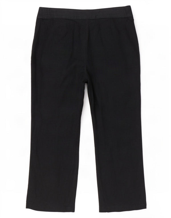 Calça chino reta feminina Marks & Spencer Reino Unido 16 grande W36 L27 preta