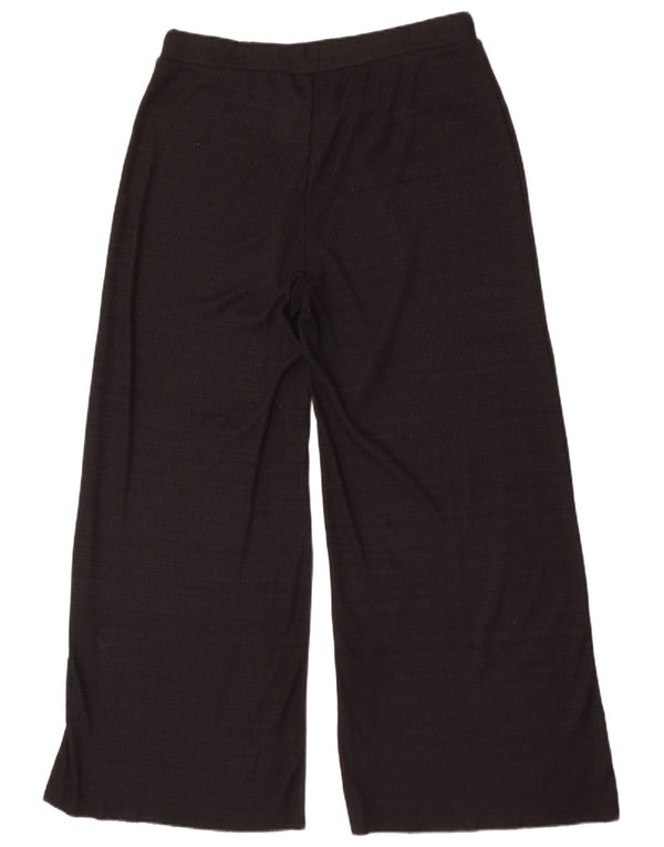 Zara Calça feminina de treino com perna larga UK 18 XL preta