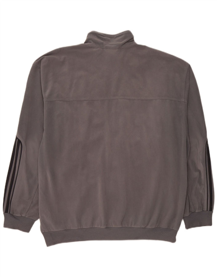 Adidas Mens Tracksuit Top Jacket UK 48/50 XL Cinza Poliéster