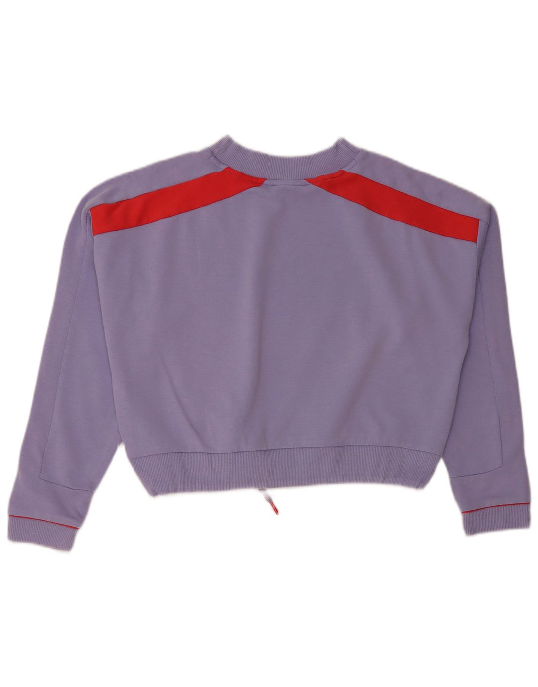 Puma feminino oversized gráfico moletom jumper UK 6 XS roxo colorblock
