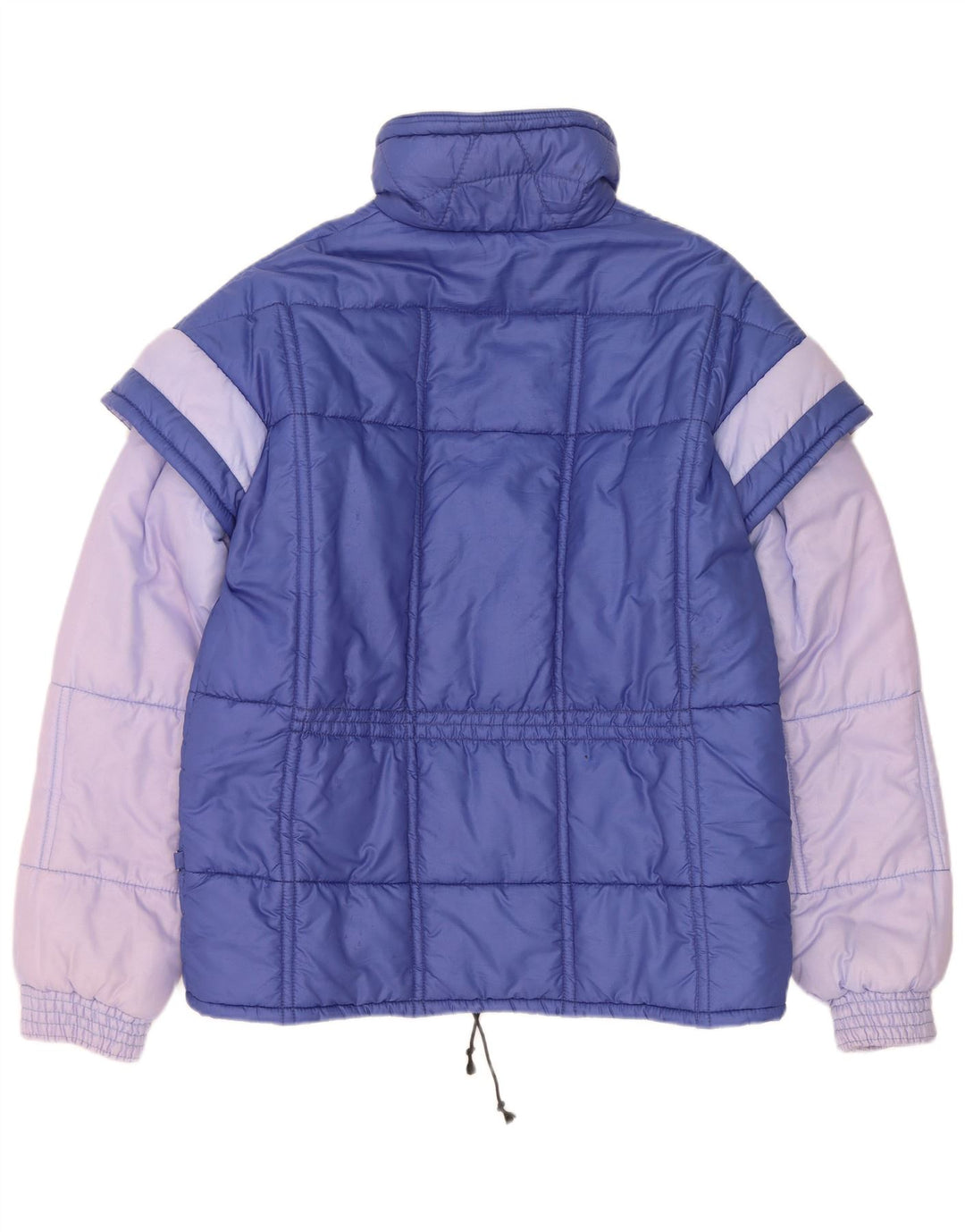 Jaqueta acolchoada masculina vintage IT 48 poliamida colorblock azul médio