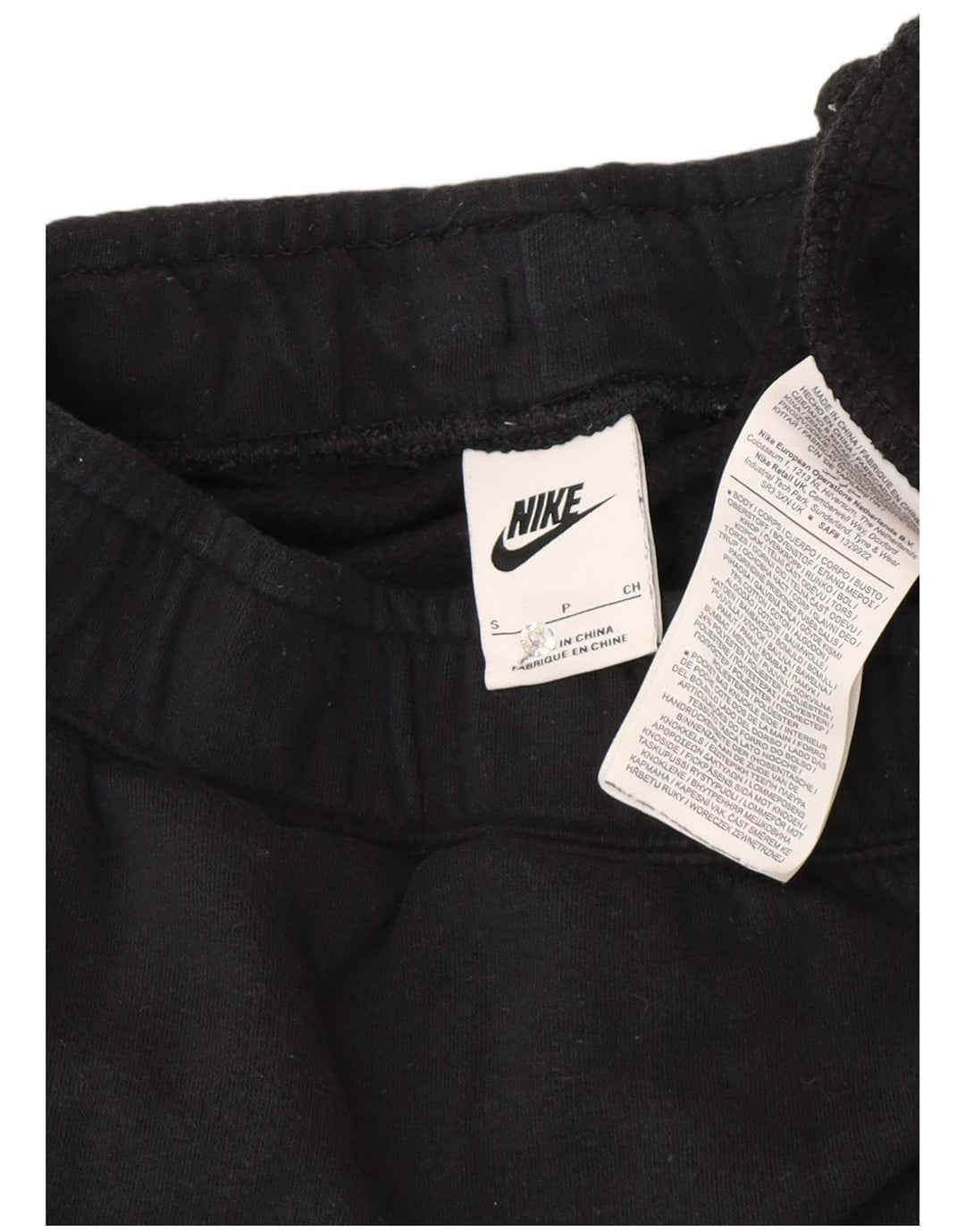 Nike masculino gráfico agasalho calças joggers pequeno algodão preto