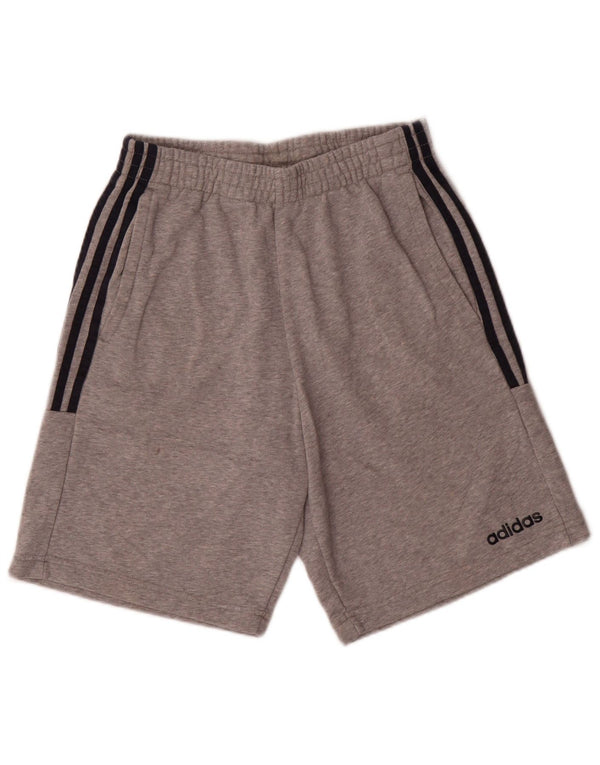 ADIDAS Mens Sport Shorts Pequeno Algodão Cinza