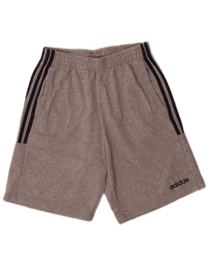 ADIDAS Mens Sport Shorts Pequeno Algodão Cinza