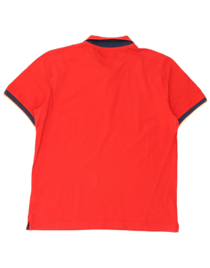 Camisa polo masculina K-Way grande algodão colorblock vermelho