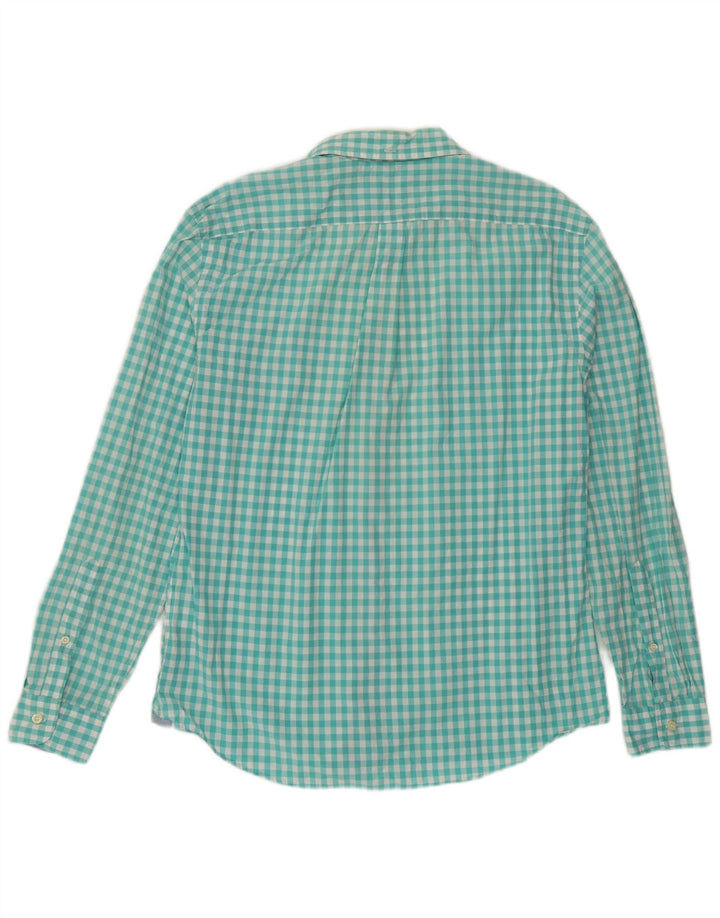 Camisa masculina Dockers justa grande algodão guingão azul