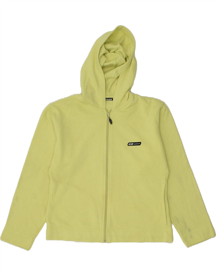 REEBOK Boys Zip Hoodie Sweater 13-14 Years XL Green Polyester Vintage Reebok and Second-Hand Reebok from Messina Hembry 