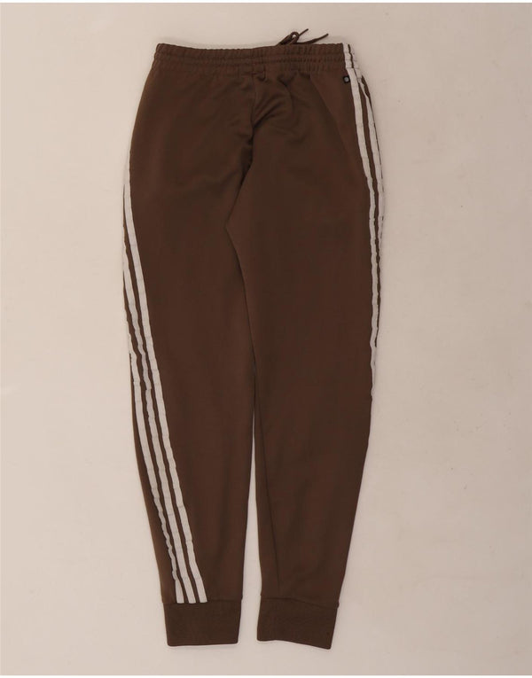 Adidas Womens Tracksuit Calças Joggers UK 8 Pequeno Marrom