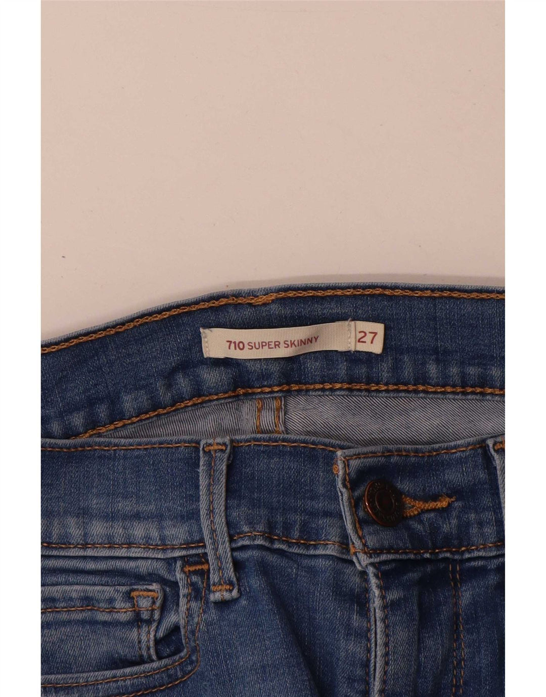 Calça jeans feminina Levi's 710 Super Skinny W27 L28 Azul