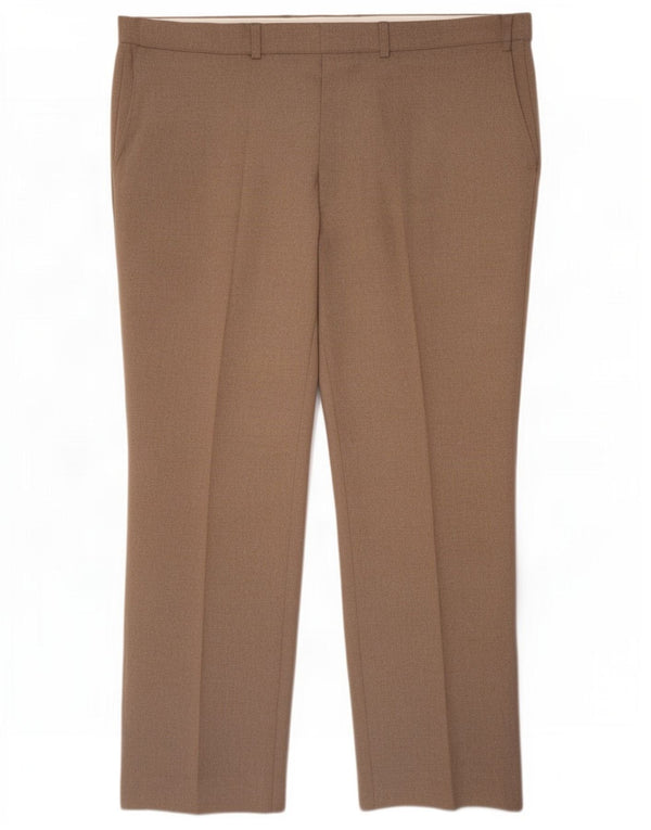 Calça Chino reta masculina St Michael W42 L29 Poliéster bege
