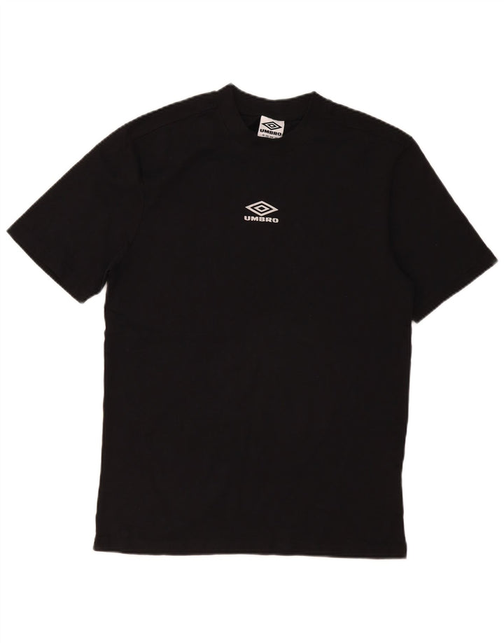 Camiseta masculina gráfica Umbro Top pequeno algodão preto