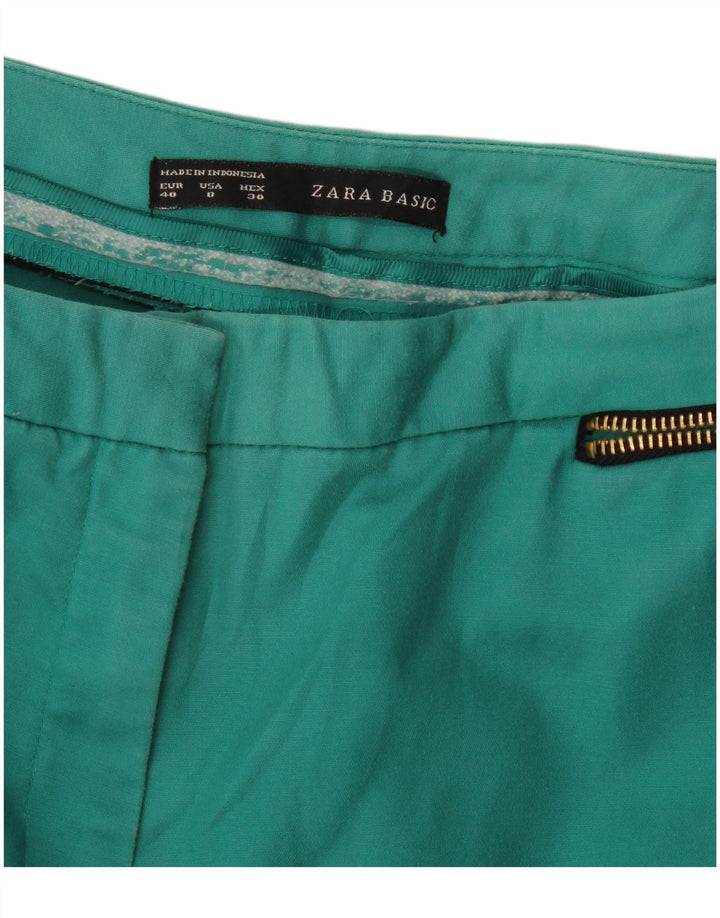 Zara Calça Feminina Slim Cropped EU 40 Médio W30 L25 Verde