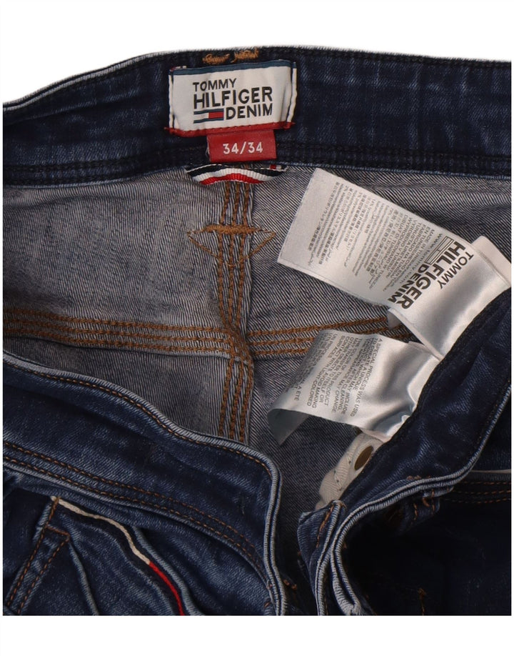 Tommy Hilfiger Masculino Ryan Bootcut Jeans W34 L34 Azul Algodão