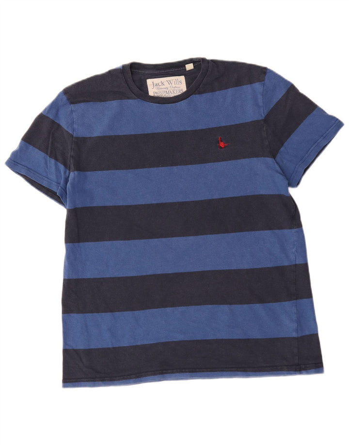 Camiseta masculina Jack Wills Top médio algodão listrado azul marinho