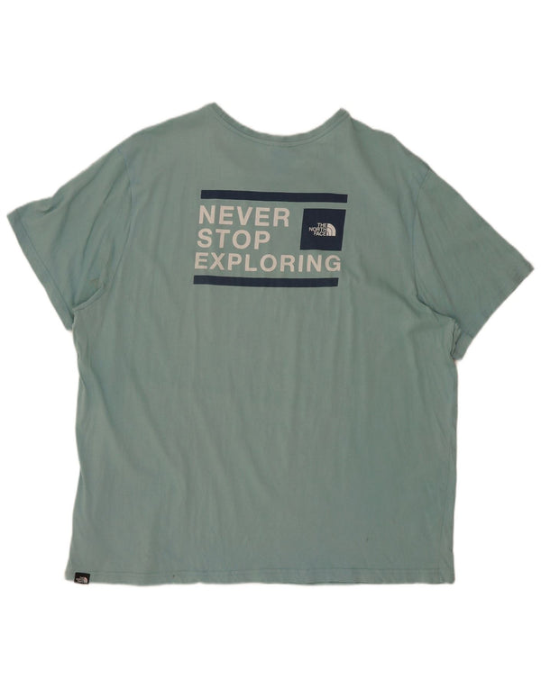 Camiseta gráfica masculina The North Face Top 2XL algodão azul