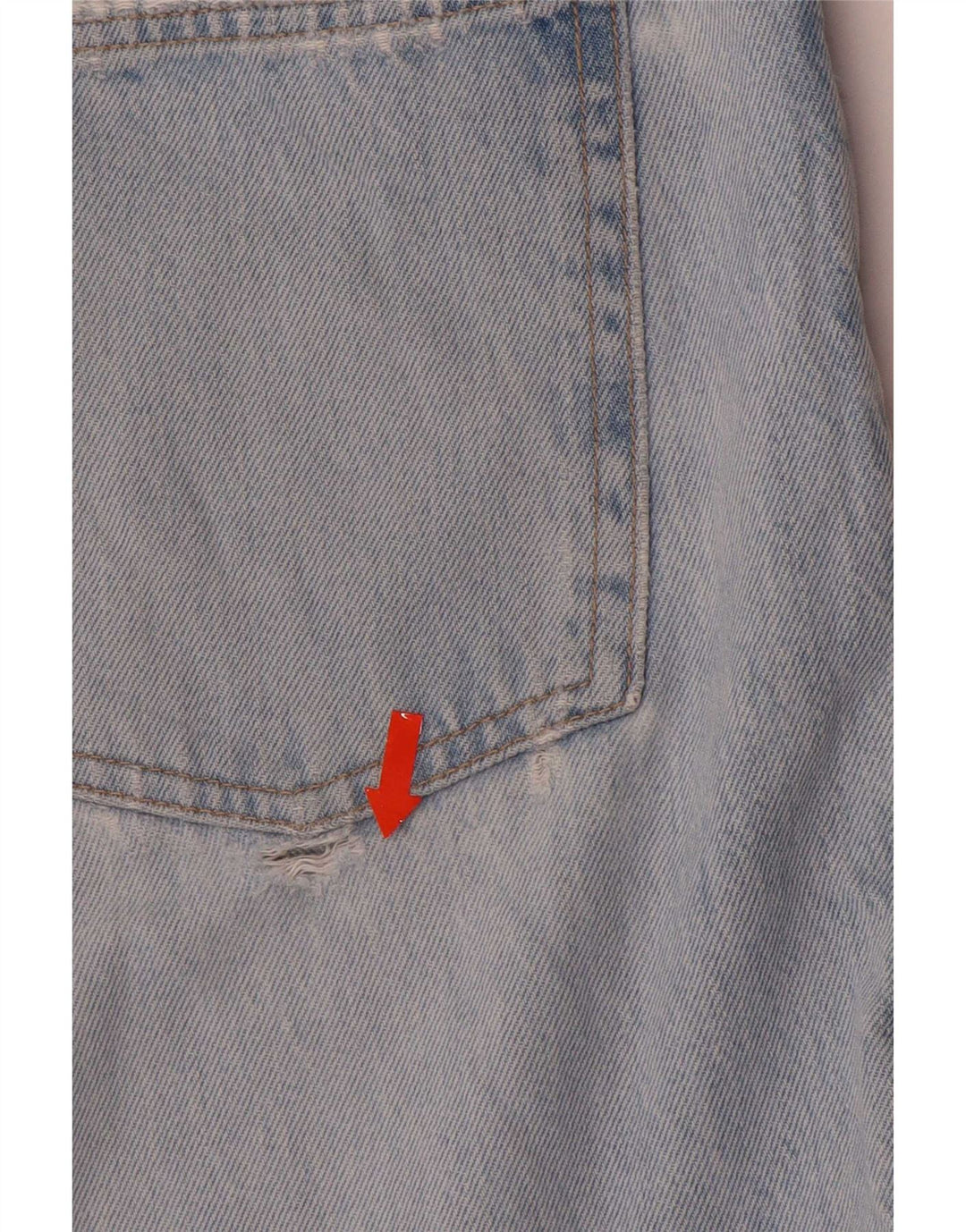 Calça jeans reta feminina Zara EU 42 grande W32 L33 algodão azul
