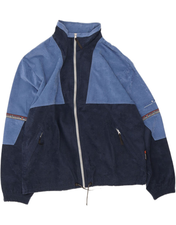 Great Escapes Mens Velour Full Tracksuit EU 56 XL Azul marinho Colourblock