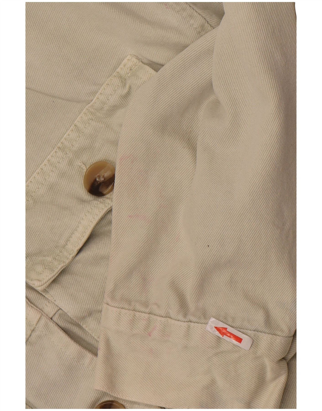 Jaqueta jeans feminina Zara UK 10 pequeno algodão branco