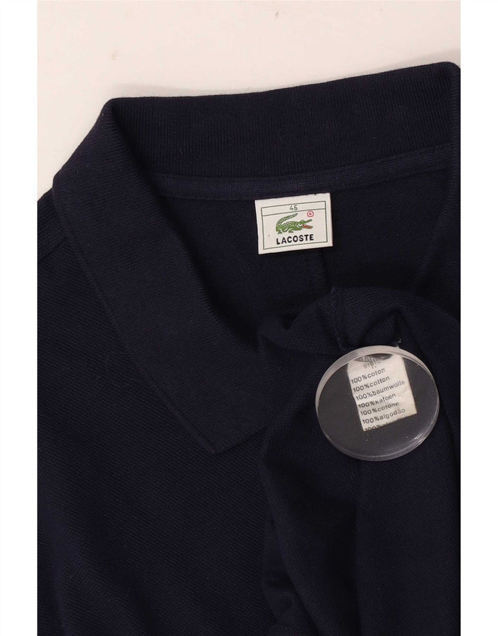Camisa feminina sem mangas Lacoste tamanho 46 XL azul marinho algodão