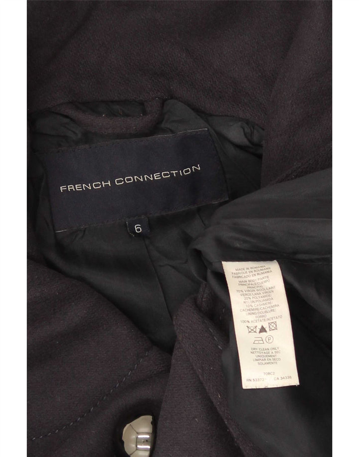Casaco feminino oversized com peito duplo French Connection Reino Unido 6 XS azul marinho