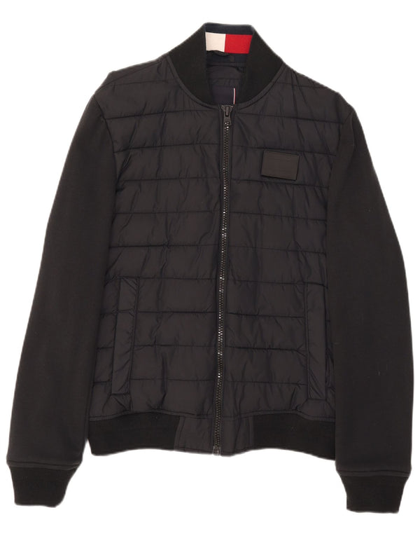 Tommy Hilfiger Mens Bomber Padded Jacket Reino Unido 36 Pequeno Preto