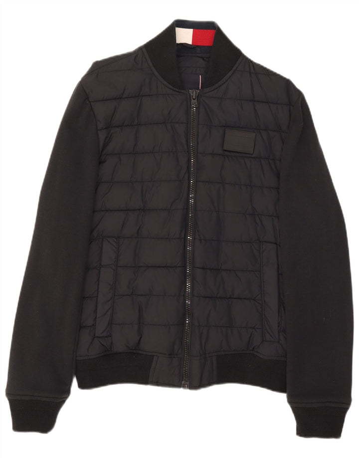 Tommy Hilfiger Mens Bomber Padded Jacket Reino Unido 36 Pequeno Preto
