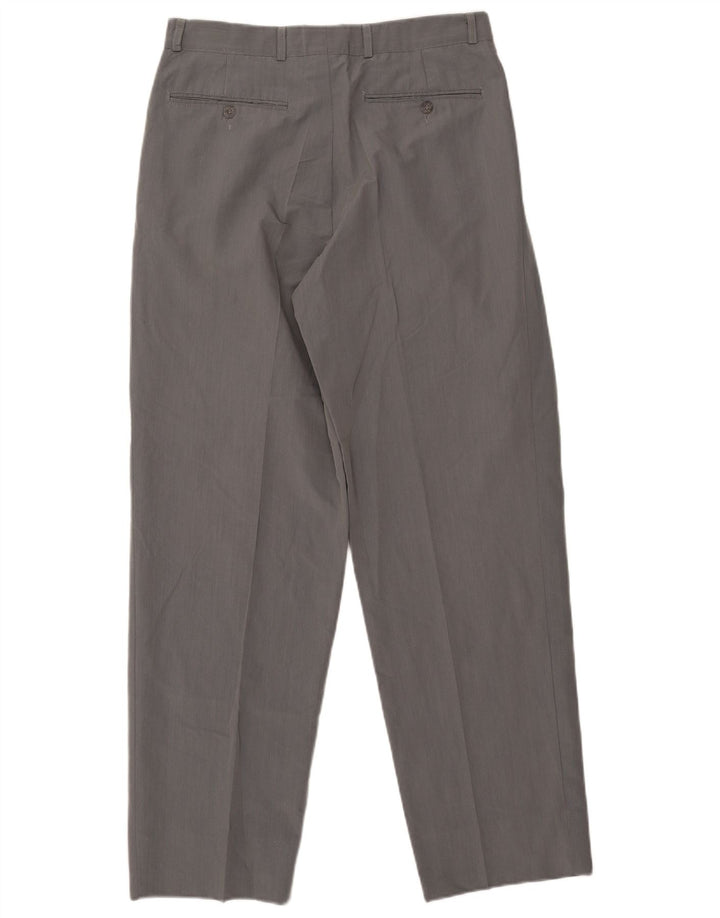 Calça Chino Masculina Vintage IT 48 Médio W32 L32 Poliéster Cinza