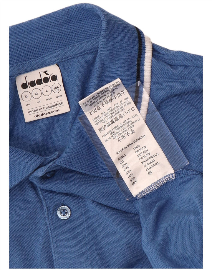 Camisa polo masculina DIADORA XL algodão azul