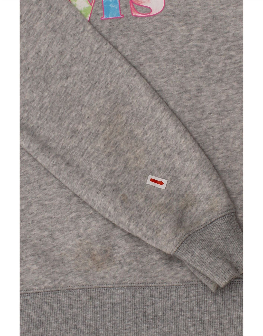 LEVI'S Girls Graphic Sweatshirt Jumper 11-12 Years Grey Cotton Vintage Levi's and Second-Hand Levi's from Messina Hembry 