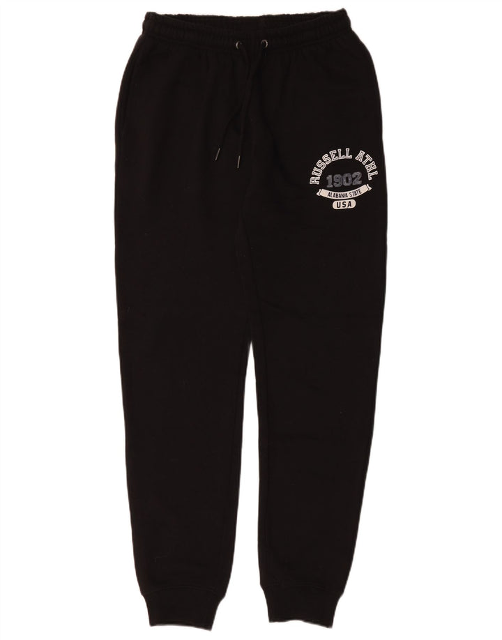 Russell Athletic Masculino Calça de treino gráfica Joggers médio preto