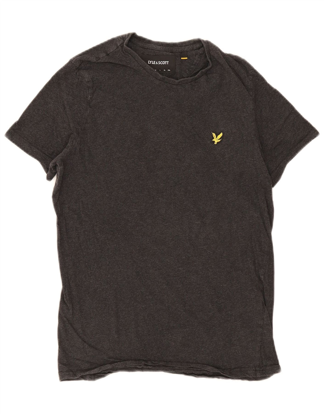 Lyle & Scott Camiseta masculina top pequeno algodão cinza