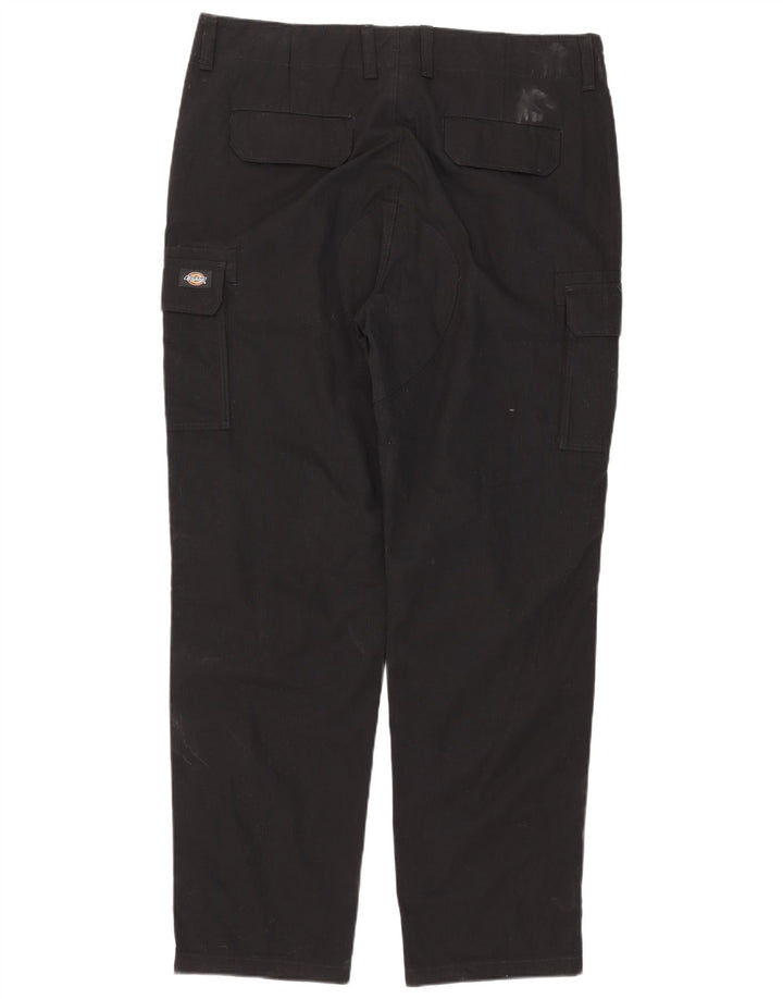 Calças cargo retas masculinas Dickies W38 L32 algodão preto