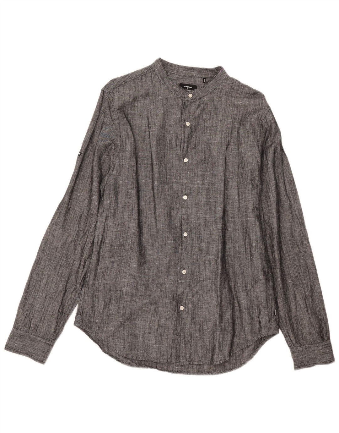 Camisa masculina Superdry grande linho cinza