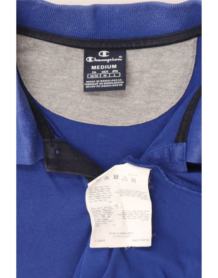 Camisa polo masculina Champion algodão azul médio
