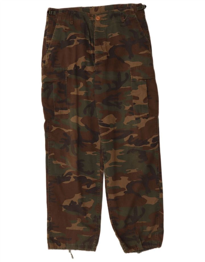 Calça cargo masculina VINTAGE reta W36 L31 camuflagem cáqui